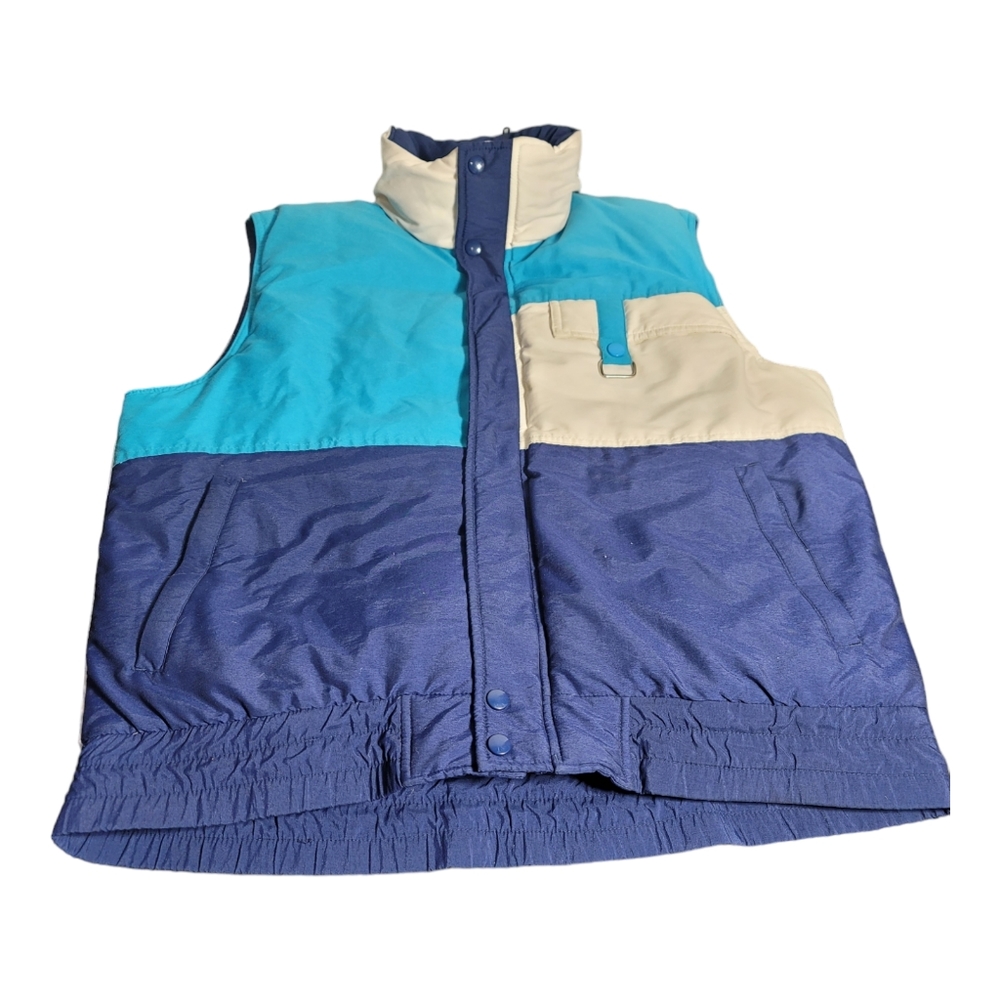 Vintage Hermans Puffer Jacket Vest Size Large Multicolor B0